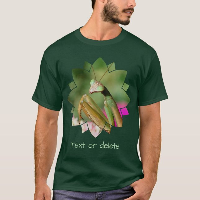 Praying Mantis Insect Personalized T Shirt (Framsida)