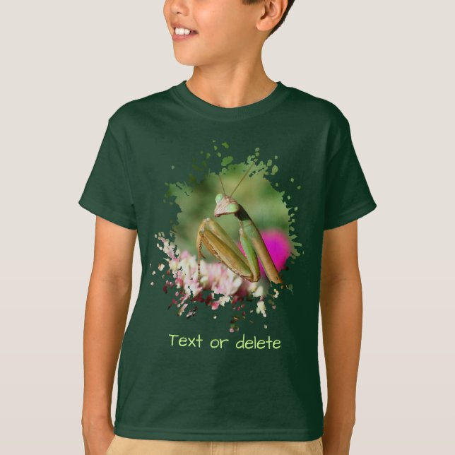 Praying Mantis Insect Personalized T Shirt (Framsida)