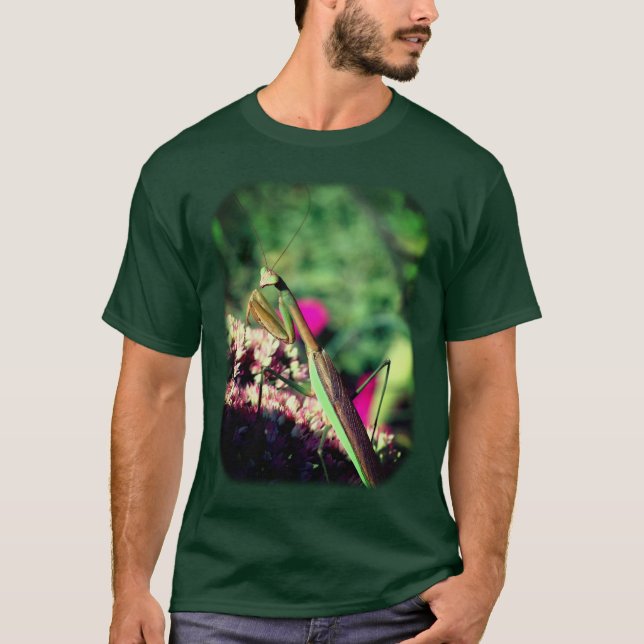 Praying Mantis Insekt T Shirt (Framsida)