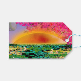 PRAYING MANTIT VID SUNSET PRESENTETIKETT