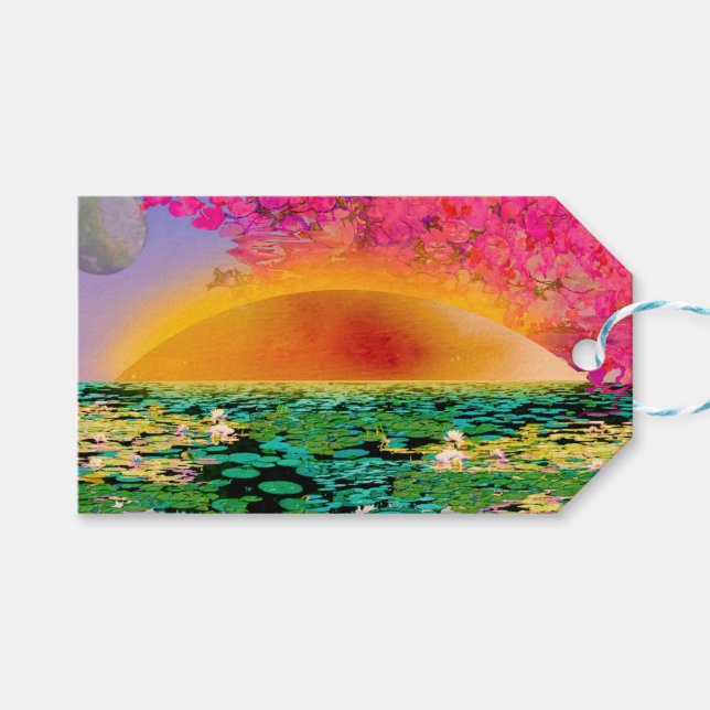 PRAYING MANTIT VID SUNSET PRESENTETIKETT (Framsidan (Horisontell))