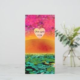 PRAYING MANTIT VID SUNSET SPARA DATUMET