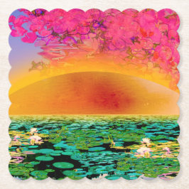 PRAYING MANTIT VID SUNSET UNDERLÄGG PAPPER