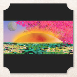 PRAYING MANTIT VID SUNSET UNDERLÄGG PAPPER