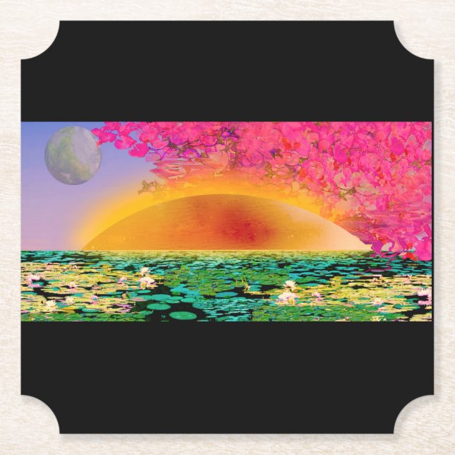 PRAYING MANTIT VID SUNSET UNDERLÄGG PAPPER (Framsida)