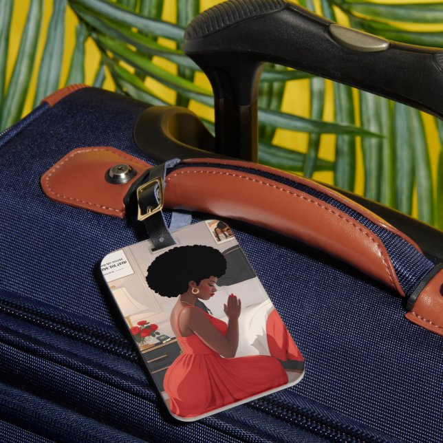 Praying Mor Acrylic Luggage Tag Bagagebricka (Framsida Insitu 1)