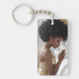 Praying Mor, utfattig i Guld Nyckelring