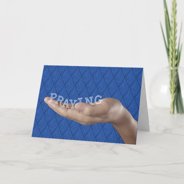 PRAYING, Religiösa Support och uppmuntran Kort (Framsida)