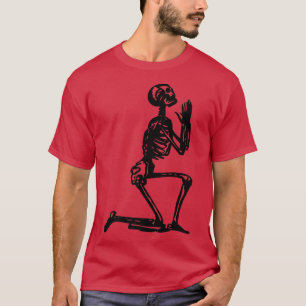 Praying Skeleton T Shirt