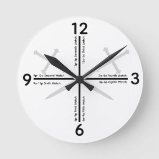 Praying the Watches Clock Rund Klocka