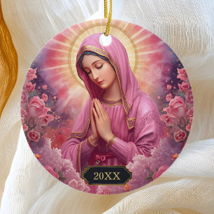 Praying Virgin Mary-julprydnader Julgransprydnad Keramik