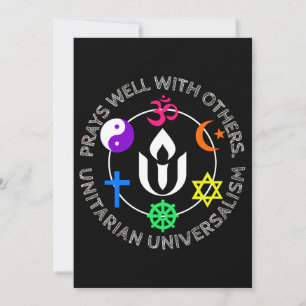 Prays bra med andra Unitarian Universalism Julkort
