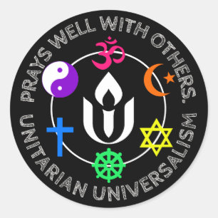 Prays bra med andra Unitarian Universalism Runt Klistermärke