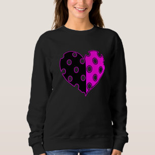 Prckigt hjärta i svart och rosa t shirt
