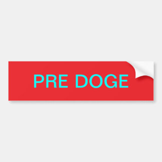 PRE DOGE (röd/cyan) dekal