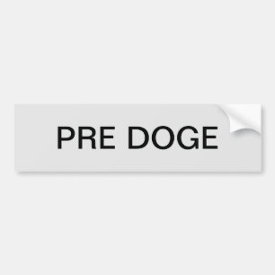 PRE DOGE (silver/svart) dekal