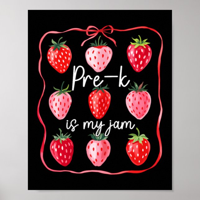 Pre K är min grej Jordgubb Frukt Lärare Elev Poster (Framsidan)