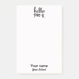 Pre-K Black and White Post-it Block
