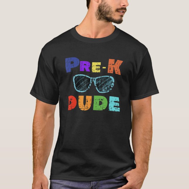 Pre K Boy Sunglasses School T Shirt (Framsida)