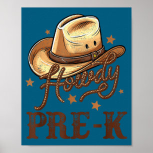 Pre K Country Howdy K Pre Western Rodeo Lärare Hu Poster