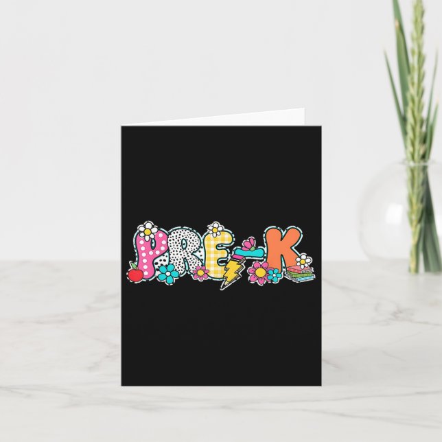 Pre-k Dream Team Back to school Dalmatian Dots Kort (Framsida)