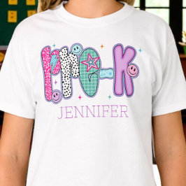 Pre K First Day of School Coquette Girly Custom T Shirt
