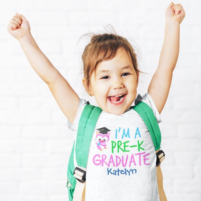 Pre-K Graduate Cute Pink Owl Custom Tröja (Skapare uppladdad)