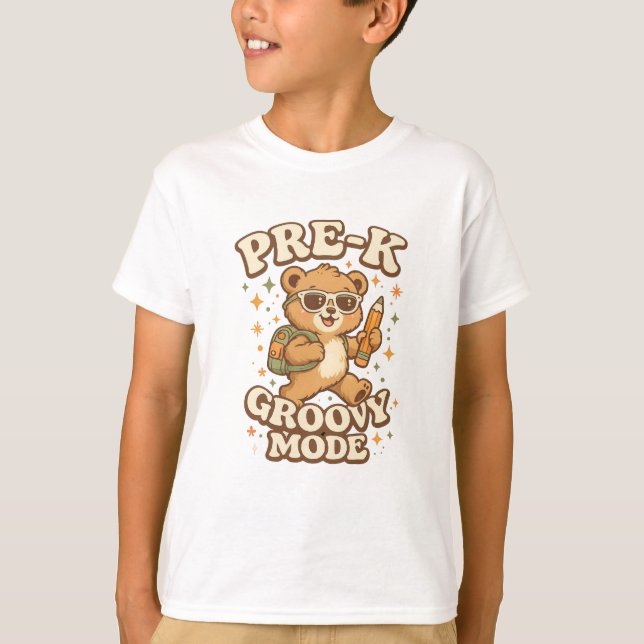 Pre-K Groovy Mode Shirt T Shirt (Framsida)