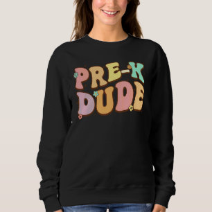 Pre K Kille Groovy Tillbaka Till Skolan Första Sko T Shirt