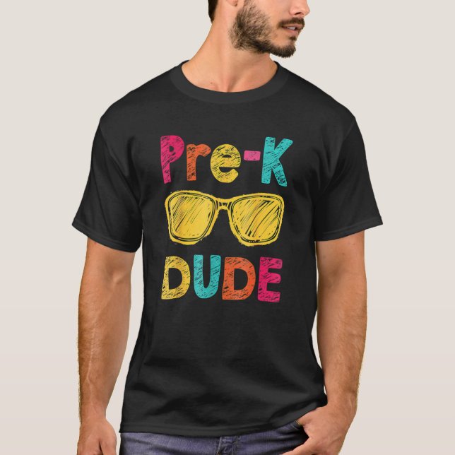 Pre K-killen Back to school första dagen av Presch T Shirt (Framsida)