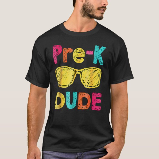 Pre K-killen Back to school första dagen av Presch T Shirt (Framsida)