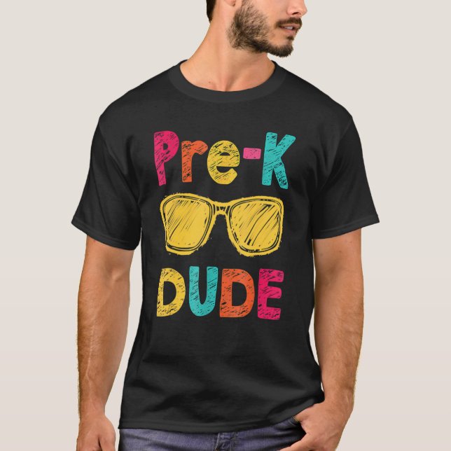 Pre K-killen Back to school första dagen av Presch T Shirt (Framsida)