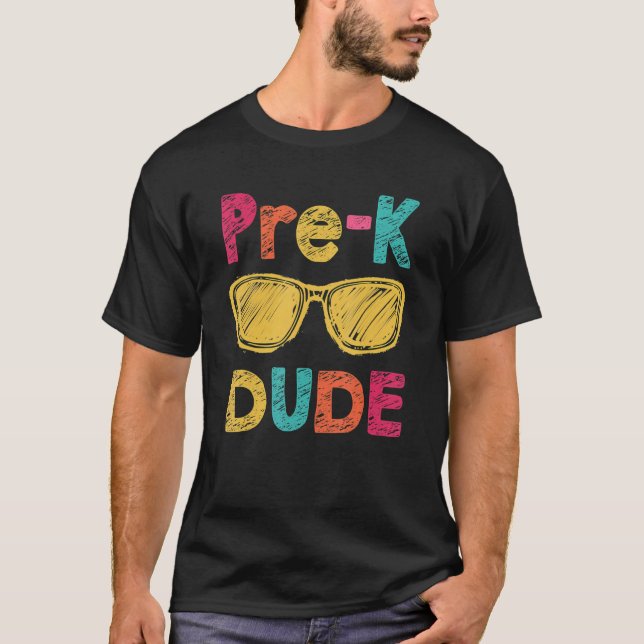 Pre K-killen Back to school första dagen av Presch T Shirt (Framsida)