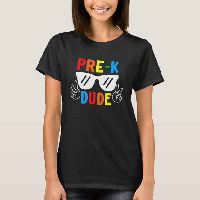 Pre K-killen Back to school första dagen av Presch T Shirt (Framsida)