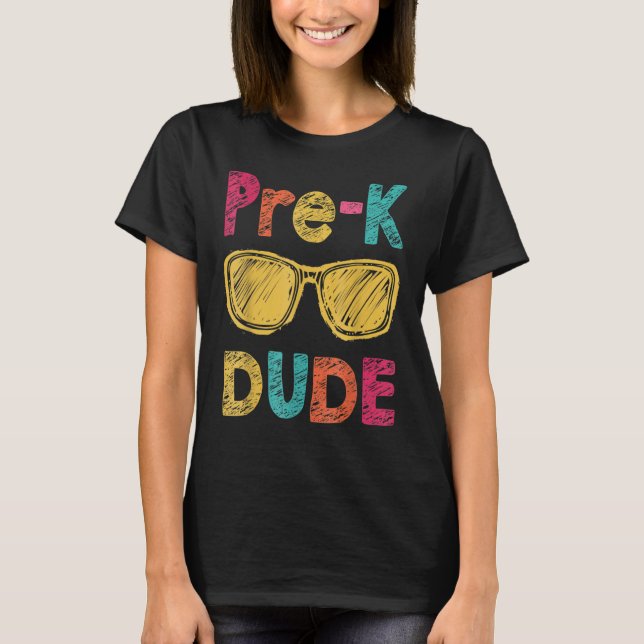 Pre K-killen Back to school första dagen av Presch T Shirt (Framsida)