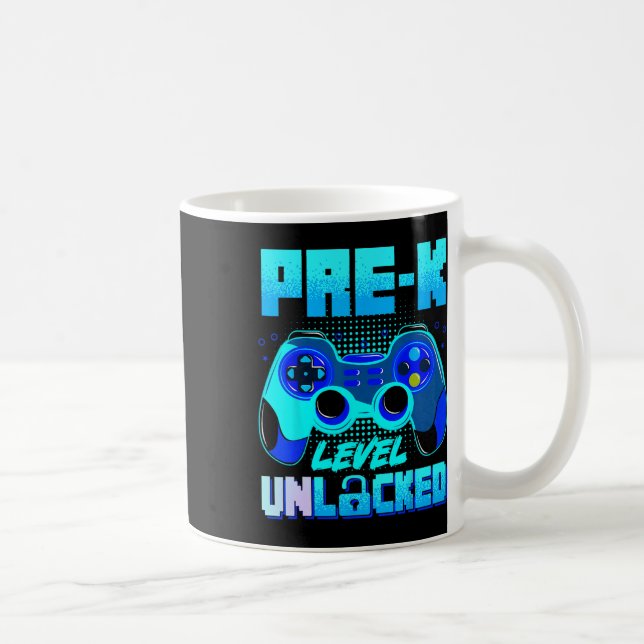 Pre-k Level Unlocked Preschool Gamer Boy First Day Kaffemugg (Höger)