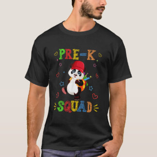 Pre-K Panda Squad Tillbaka Till Skolan T Shirt