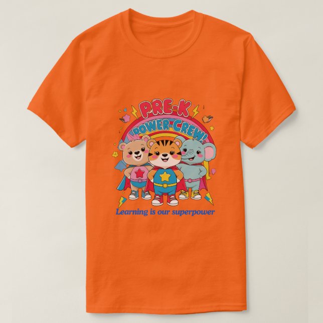 Pre-K Power Crew – Små men mäktiga! T Shirt (Design framsida)