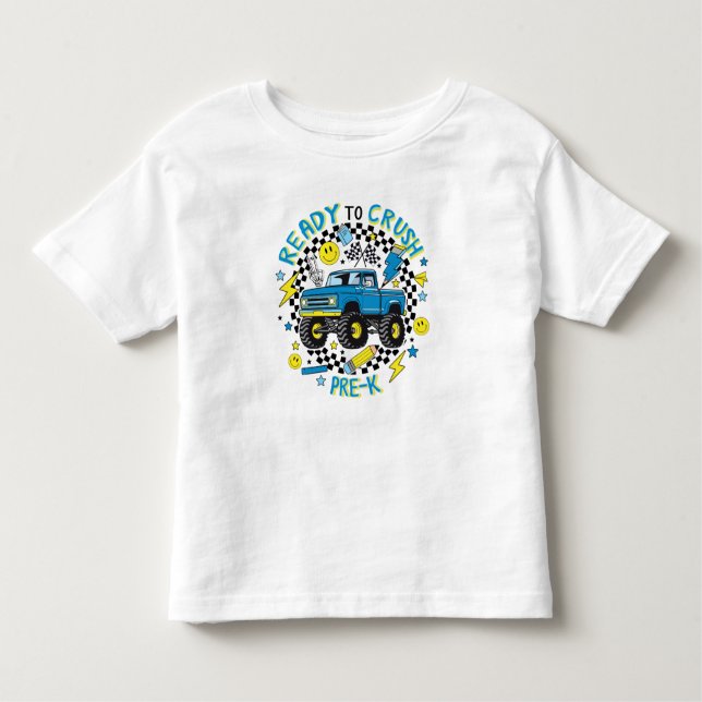 Pre-K Power Ride: Ready to Roll with Style T Shirt (Framsida)