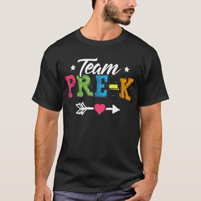 Pre K Preschool Teacher Student Back to school T Shirt (Framsida)