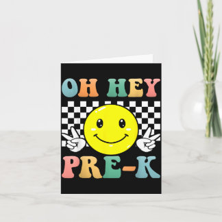 Pre-K Smile Retro Lärarlag Tillbaka Till Skolan Kort