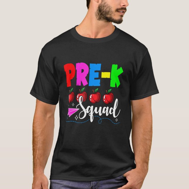 Pre K Squad Back To School First Day Of School 1 T Shirt (Framsida)