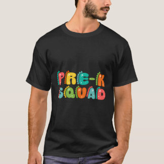 Pre-K Squad Retro Dinosaur Alphabet Back to school T Shirt