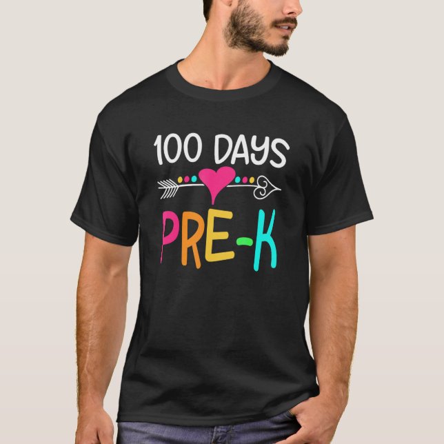 Pre K Squad Teacher Student Team 100th Day Of Scho T Shirt (Framsida)