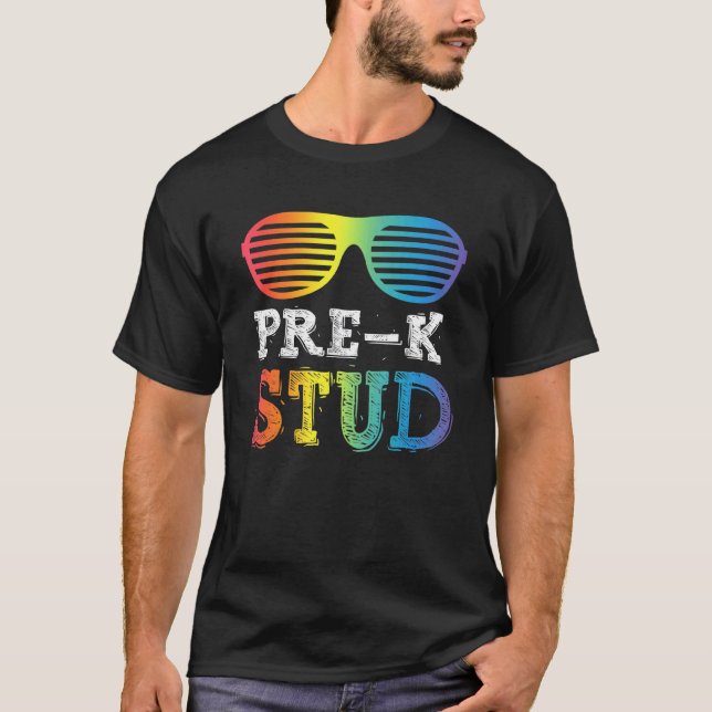 Pre K Stud for Boys Back to school T Shirt (Framsida)