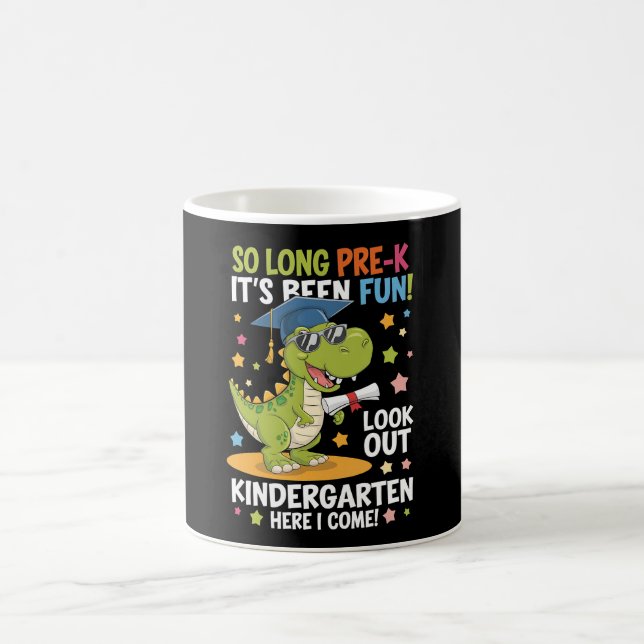 Pre K Student Kindergarten Dinosaur T Rex Kaffemugg (Center)