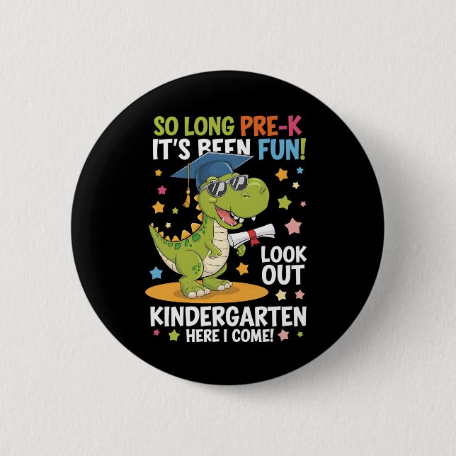 Pre K Student Kindergarten Dinosaur T Rex Knapp (Framsida)