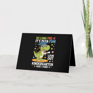 Pre K Student Kindergarten Dinosaur T Rex Tack Kort