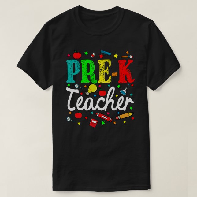 Pre-K Teacher Back To School T Shirt (Design framsida)