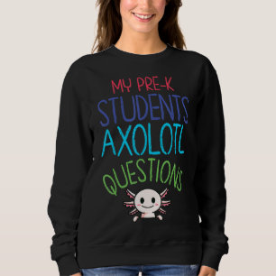 Pre K Teacher I Axolotl Frågorna Rainbow Tidigt Le T Shirt